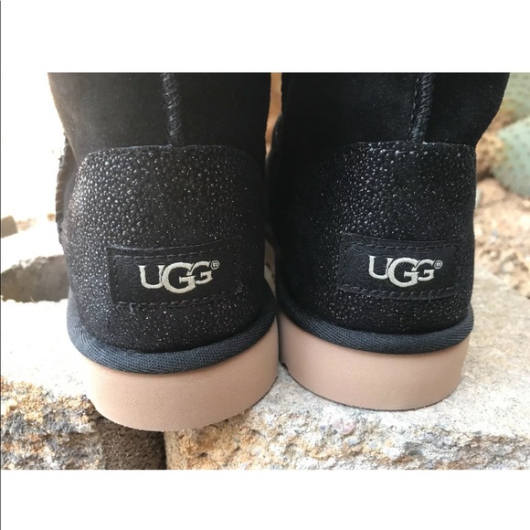 NEW Ugg Australia Black Suede Serein Boots Kid 5 - Picture 2 of 8